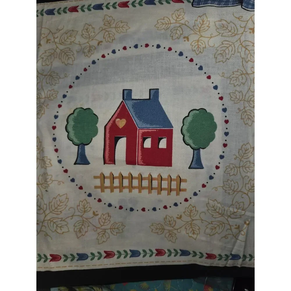 Vintage Quilt Block Fabric Farm Country 2.5 Yards
